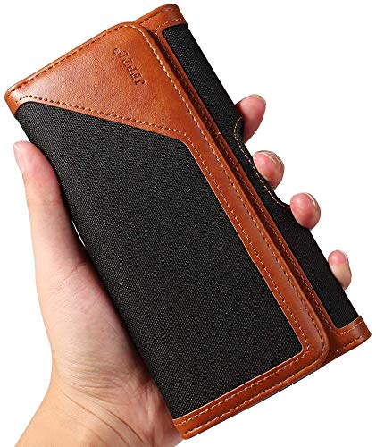 Cell Phone Belt Case Holster Pouch Holder With Belt Clip Loop Card Slots For Motorola Moto G7 G6 Z4 E6 Plus E5 Play, Galaxy S20 A10 A20 A50 A10S A30S, Google Pixel 3A 3 Xl, Blu G9 Vivo Xl4 (Black) #TOP2