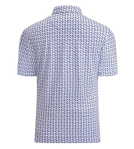 Alex Vando Mens Golf Shirt Moisture Wicking Quick-Dry Print Performance Polo Shirts for Men