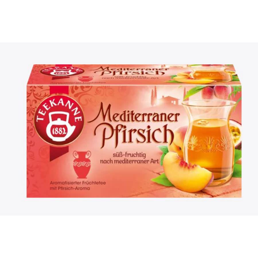 Teekanne - Mediterraner Pfirsich (Mediterranean Peach) Tea Bags 50g (20 Tea Bags)