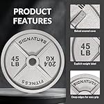 Fitvids Deep Dish 2-Inch Olympic Cast Iron Weight Plates with E-Coating - Image 3