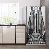 Pegatinas Puerta 3D Puente Colgante Pegatinas para Puertas de Pista Vinilo Decorativo Pegatina Pared Mural para Puerta Autoadhesivas Papel Pintado Puerta 95x210 cm A-4962