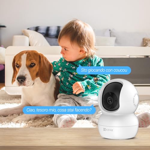EZVIZ TY2 Telecamera da Interno Wifi IP Camera 1080p Grandangolare Visione Notturna Avviso Movimento Audio ad due vie Grandangolare App Mobile Compatibile con Alexa - Immagine 5