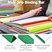PATIKIL 10Pcs Binding Bars, 15mm Binding Bars Slide Grip 120 Sheets Capacity A4 Size Report Binder Triangle Presentation Binder for Report Cover Resume, Green