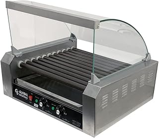 GS1640 30 Hot Dog Grill with 11 Rollers, Stainless Steel