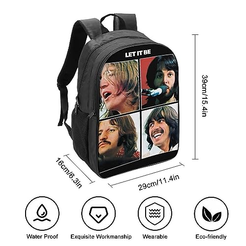 CSTAL The Beatles Sac à Dos Rock Band Cartable Enfant Scolaire,Grande Capacité Cartable École Garçon Fille Sac D’école Primaire Adolescents Sac De Voyage 16inch - Les Beatles, Paul McCartney, John Lennon, RIngo Starr, George Harrison CSTAL The Beatles Sac à Dos Rock Band Cartable Enfant Scolaire,Grande Capacité Cartable École Garçon Fille Sac D'école Primaire Adolescents Sac De Voyage 16inch – Image 5