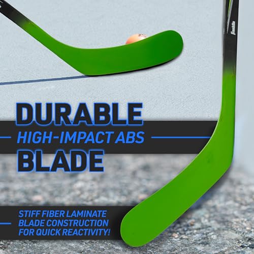 Franklin Sports Street Hockey Sticks - Power X Youth Street Hockey Stick - Wood and Fiberglass Shaft - ABS Blade - One Piece Stick - 46" Right Handed by Franklin Sports - Image 2