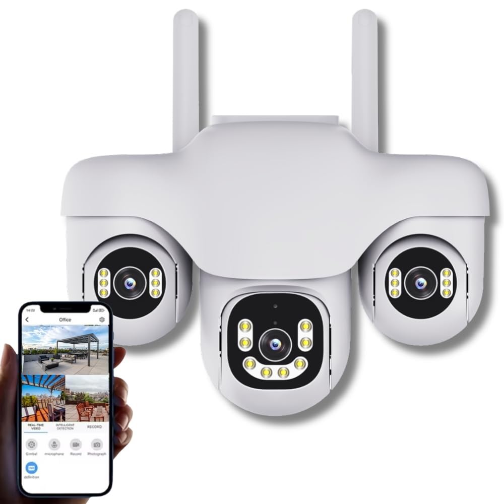 MAYUMI 5MP Ultra HD Outdoor CCTV with 360° View, Color Night Vision, Motion Detection & Mobile App Control | 4G Triple Lens Security Camera-image-18