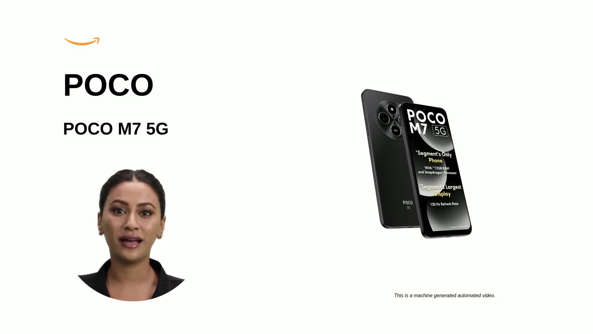 Poco M7 5G Satin Black 8GB RAM|128GB ROM|SD4 Gen2 Processor|6.88