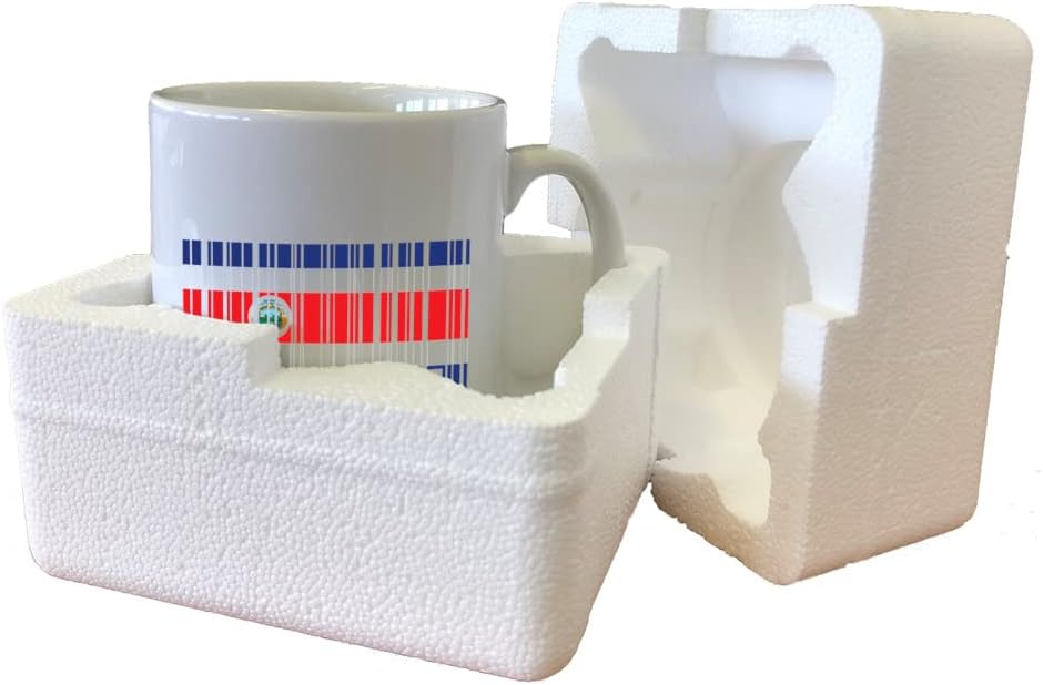 Costa Rica Barcode Style Flag - 10oz - Ceramic Mug for Coffee/Tea 4 51lyTD80SKL. AC SL1001