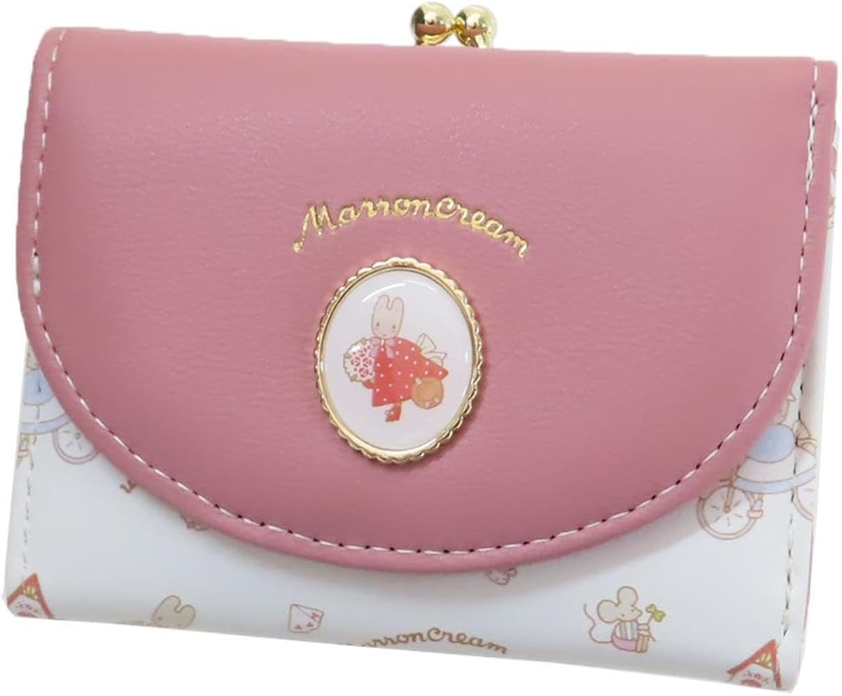 Amazon | マロンクリーム 財布 口金 三つ折り がま口 ウォレット