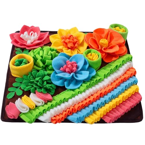 XISAOK Dog Snuffle Training Mat for Various Breeds Colorful Dog Sniff Pad Natural Foraging Skills and Reduces Pet Boredom