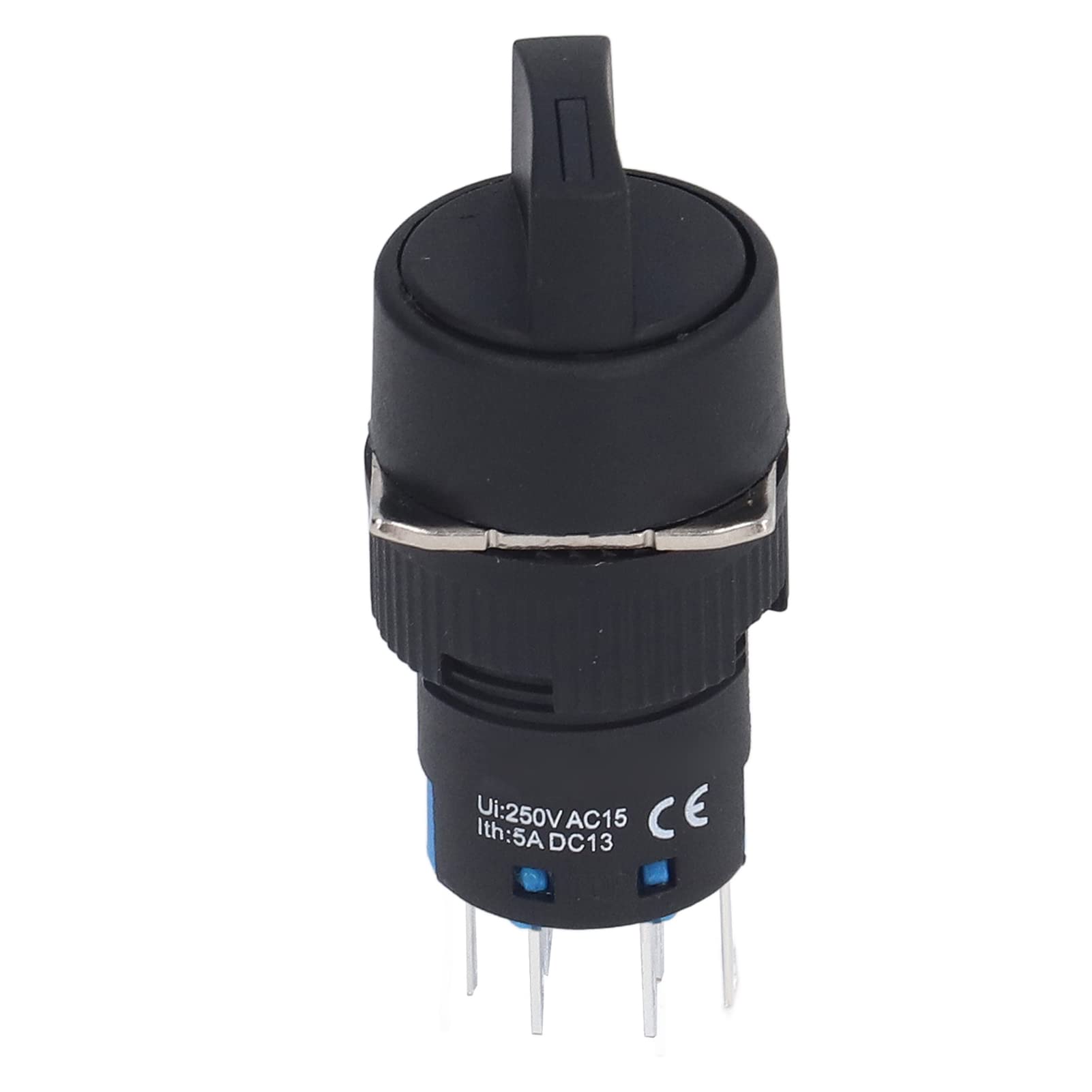 25 Interruptores de Perilla de 16 Mm, Interruptor Giratorio con Luz AC DC 12 V, Contactos Plateados, Selector Redondo Autoblocante de 3 Posiciones para Máquinas Herramientas, Equipos