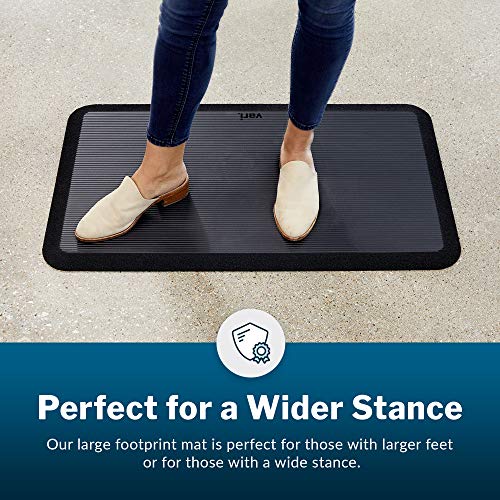 Image of Vari Standing Mat 36x24 (VariDesk) - Anti Fatigue Non-Slip Mat - Standing Desk Accessory, Cushioned for Comfort - Perfect for Home, Office, or Kitchen Indoor Floor - Black