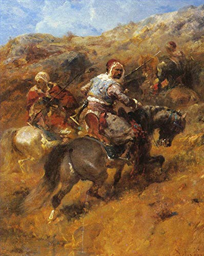 Peinture à l'huile guerriers arabes pour sublimer un mur vide