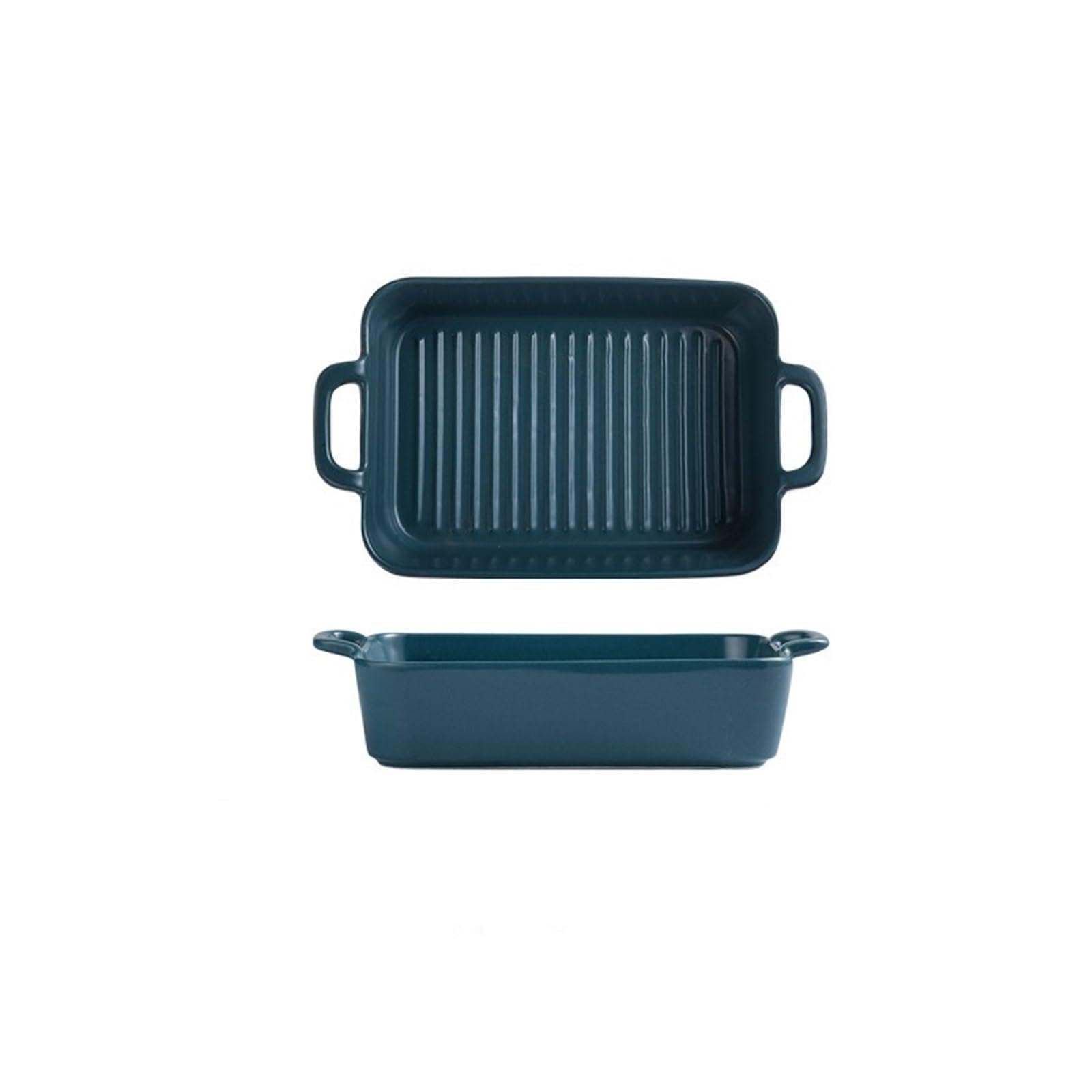 Fuente de Horno Plato for hornear Binaural, horno microondas, plato de comedor, plato de cerámica for el hogar, plato for hornear arroz, plato for ensalada Vajilla para Hornear (Color : J)
