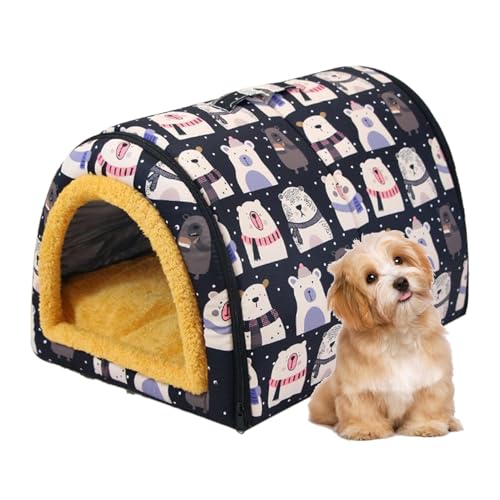 Furtryvl Hundehöhle, Haustierhaus für den Innenbereich, mit Matte, wasserdicht, Abnehmbarer und waschbarer Bezug, warmes Nest für Katzen und Hunde Furtryvl Hundehöhle, Haustierhaus für den Innenbereich, mit Matte, wasserdicht, Abnehmbarer und waschbarer Bezug, warmes Nest für Katzen und Hunde