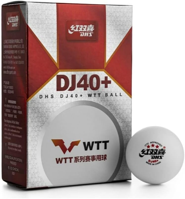GAREGEAR DHS DJ40+ 3-Star Table Tennis Balls – Official WTT Competition Balls (Used in 2021-2022 World WTT Series) – 6 Pack