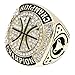 ZZXZJW 12 Pcs Basketball Championship Ring Trophy Award Gift Tournament Championship Ring Winner Tournament Team, from Size 8 to 11, (Gold Rings with Box, Size 9)