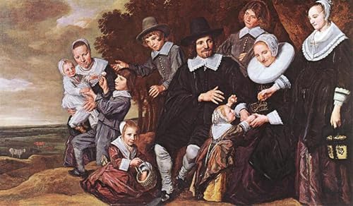 Impression d'art Frans Hals Groupe familial aux détails peints saisissants