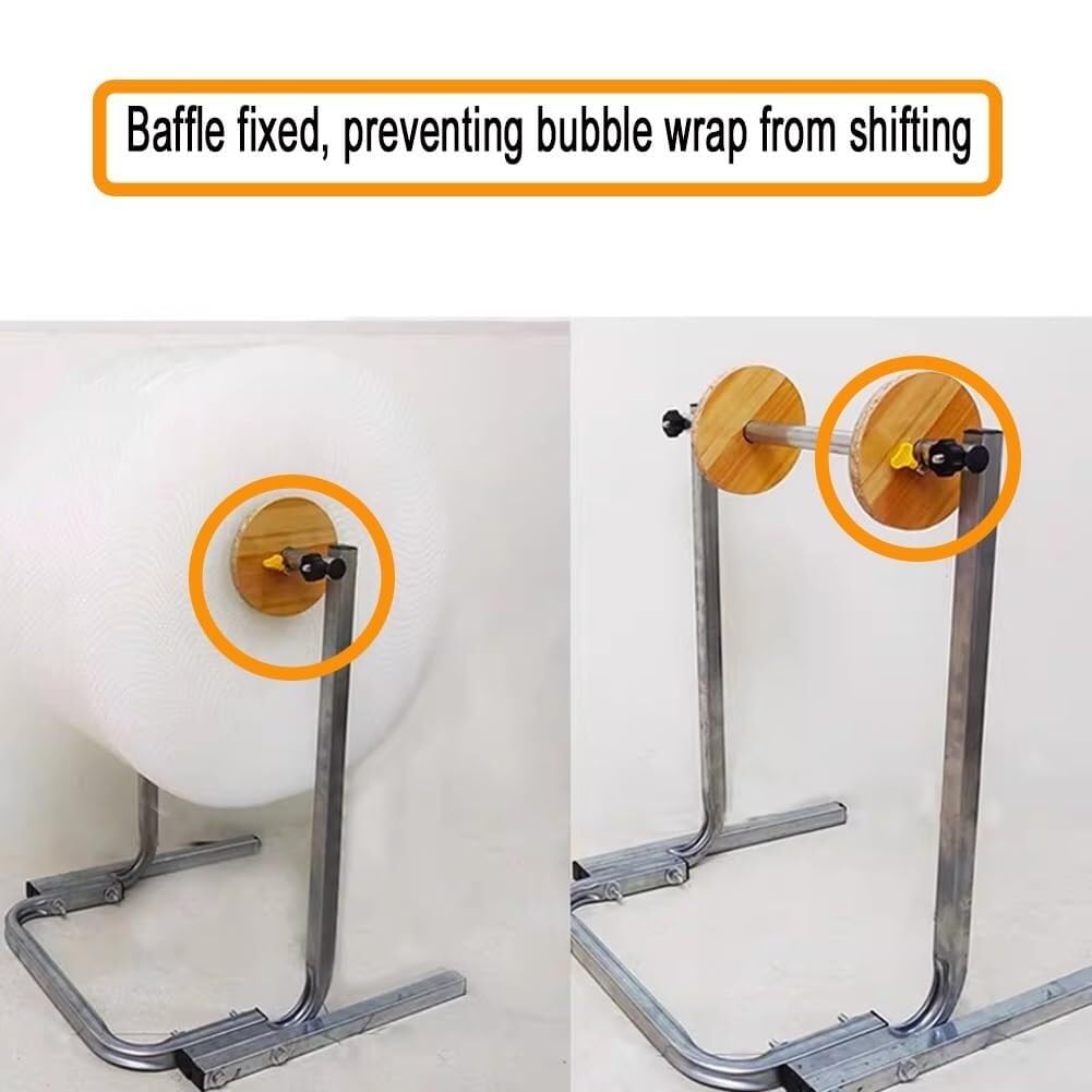 Luftpolsterfolien Abroller Mit Montagematerial, Spender Für Luftpolsterschlauch Rollen, Verpackungsstation Für Paketversand Und Logistik(Silver/65,30 cm)