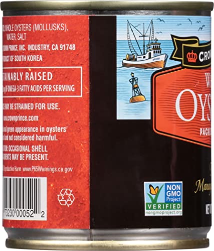 Crown Prince Whole Boiled Oysters, 8-Ounce Cans (Pack Of 12) #TOP5