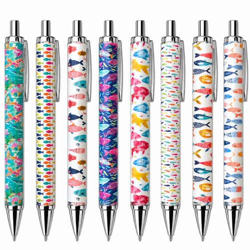 Set 8 bolígrafos con diseño de pez divertido miniatura 1