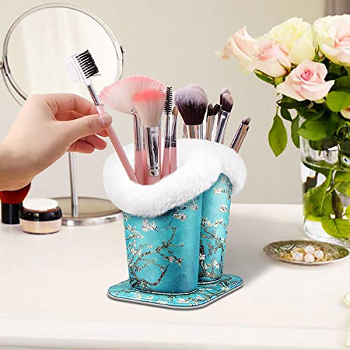 Image of FINTIE Plush Lined Double Eyeglasses Holder with Magnetic Base, Glasses Stand Case Organizer for Desk, Nightstand, Office