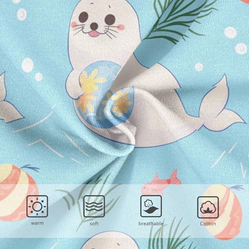 Wusikd Seal Colorful Girls' Underwear Cotton Ball Girls Briefs Soft Toddler Underwear 2T3