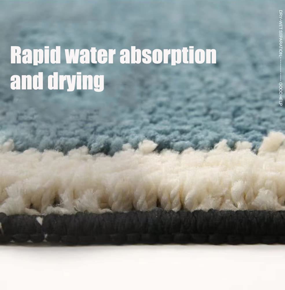 Alfombrilla de Ducha, Alfombra de baño Alfombras Suaves y peludas for Ducha(Blue,45 * 70cm)