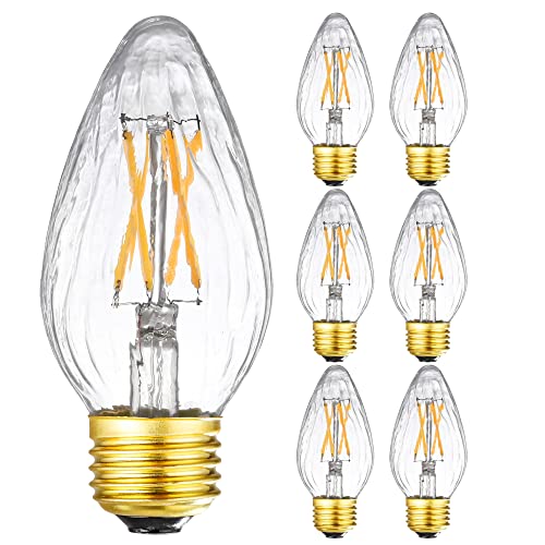 Leools Dimmable E26 led Bulb 6W Equal 60 watt Vintage LED Edison Bulb AC120V 3000K Soft White F15 LED Bulb for Ceiling Fan Light Bulbs,Pendant Bulb and Chandeliers Light Bulb 600LM Clear Medium 6Pack Leools Dimmable E26 led Bulb 6W Equal 60 watt Vintage LED Edison Bulb AC120V 3000K Soft White F15 LED Bulb for Ceiling Fan Light Bulbs,Pendant Bulb and Chandeliers Light Bulb 600LM Clear Medium 6Pack