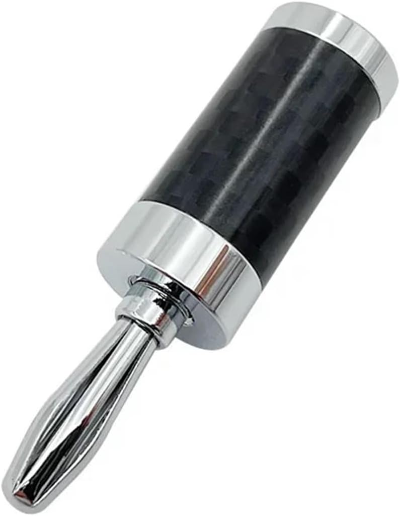 8/40/200Pcs Rhodium Plated Carbon Fiber 4mm Speaker Cable Banana Male Terminal Jack Audio Connector(40Pcs (20Pairs))