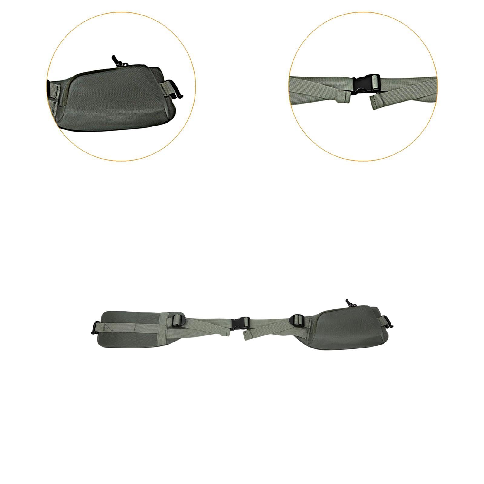 Waist Pack Ergonomico per Corsa con Design Curvo Cintura Regolabile per Uomo Donna Sportivo in Nylon Leggero Porta Telefono per attività, Verde