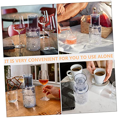 Kit con taza y tetera de vidrio 250 ml gris claro miniatura 4