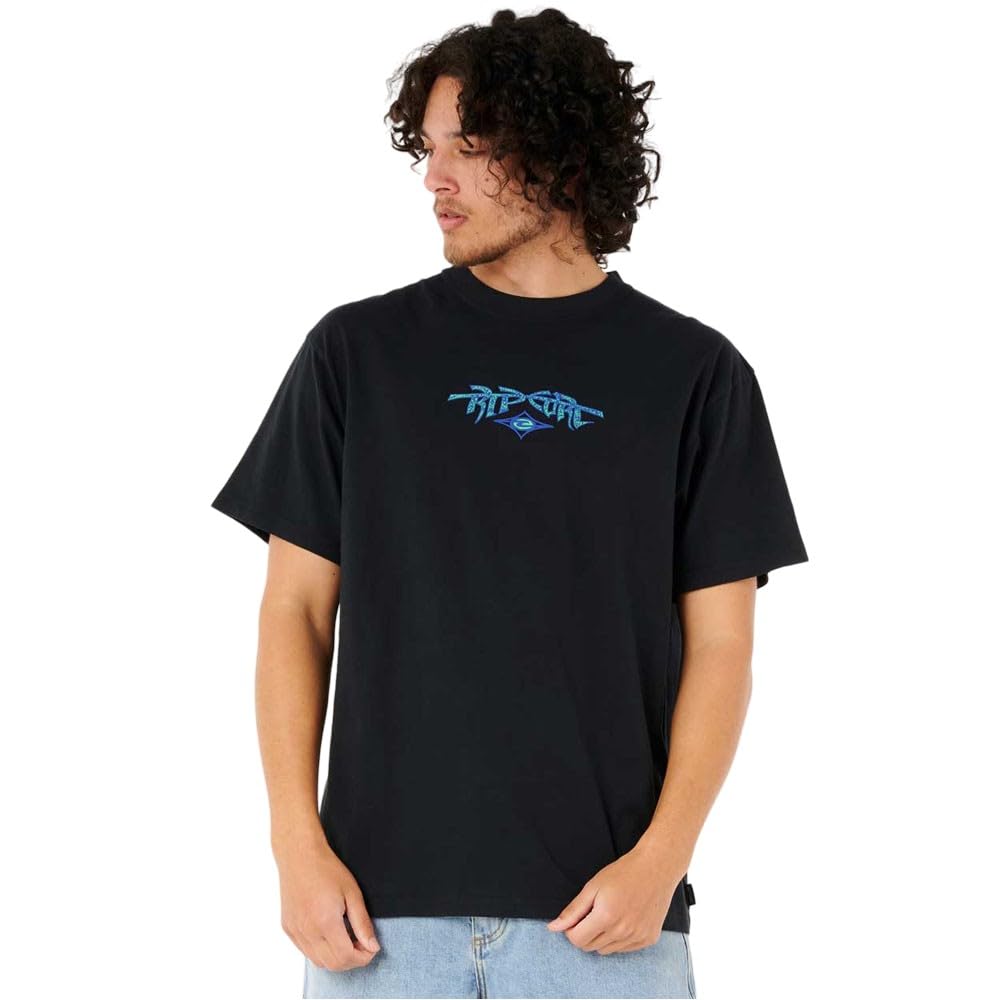 Rip Curl Men's Black Raw Energy Gnarly Tee T Shirt Top Size Xxl