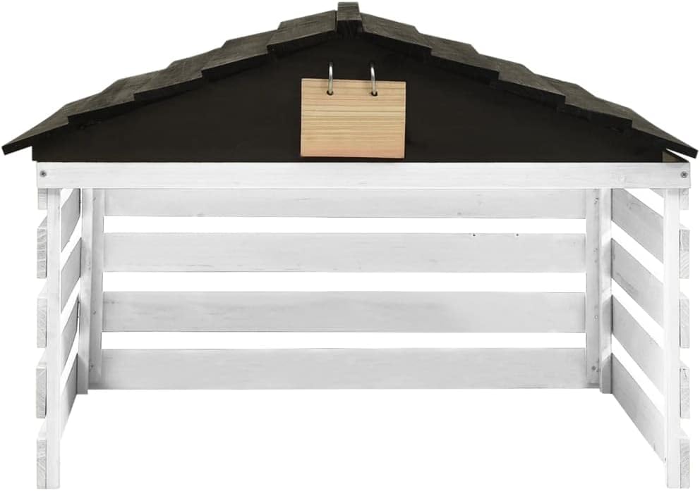 Outdoor Portable Storage Shed Shelter for Lawn Mower Robotic Lawn Mower Garage 30.7"x29.1"x21.3" Firwood
