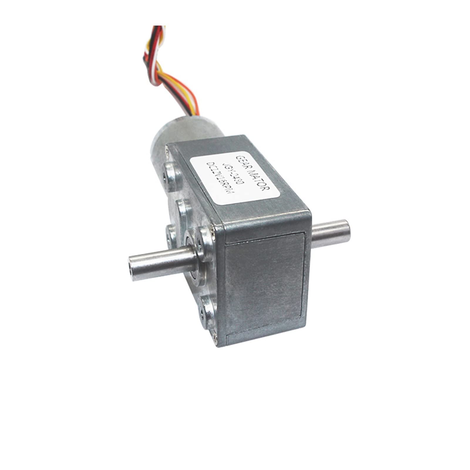 Motore CC a bassa velocità, silenzioso, a lunga durata, senza spazzole, motoriduttore a vite senza fine CC, doppio albero, coppia elevata, motoriduttore a vite senza fine BLDC, JGY370-2430D: 150 giri/