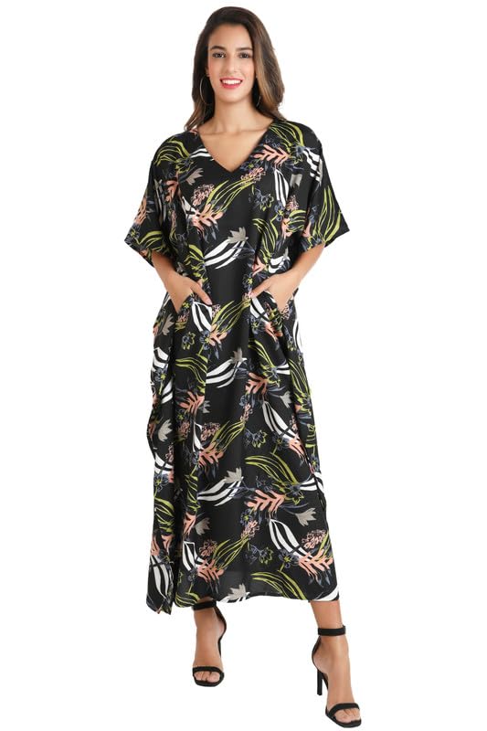 Image of Miss Lavish London Women's Kaftan- Kaftan Dress for Casual, Party, Evening, Vacation and Everyday Wear