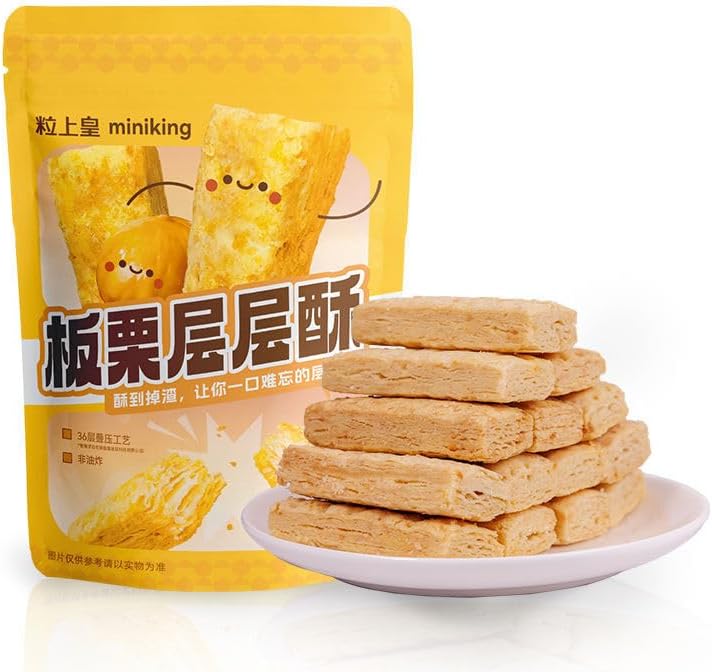 Amazon | 粒上皇 板栗酥 千层酥 零食 甜点 零食 小吃 お菓子 中国特产 デザート お菓子 120g*3袋 | AKACIJA ...