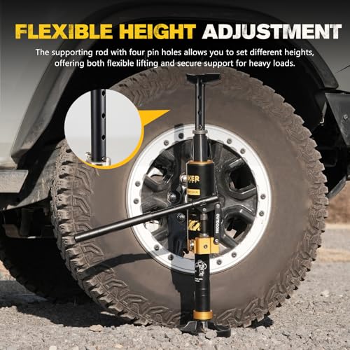 Image of BUNKER INDUST Portable Hydraulic Jack Lift Recovery Jack with Lift Mate, 19,400 lbs Lifting Capacity Compatible with SUVs, Off-Road Vehicles