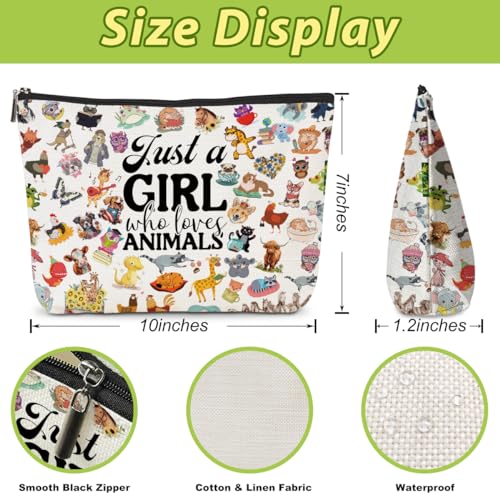 Animal Lovers Gifts for Women Cute Animal Accessories Stuff Cosmetic Bag Nurse Thanksgiving Graduation Christmas Birthday Makeup Bag Funny Friendship Gifts for Friend Teen Girls Sister Bestie Daughter2