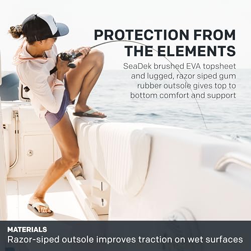 Grundens Women's Deck-Mate 3-Point Sandal | Comfortable, Water-Friendly Deck Sandal for Fishing, Boating, and Beachwear3
