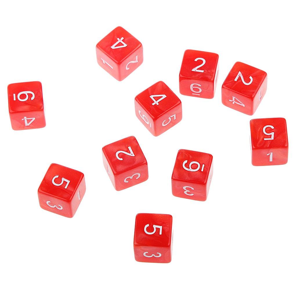 Bescon Lot de 10 dés à 10 faces (chiffres de 0 à 9), 10 pièces
