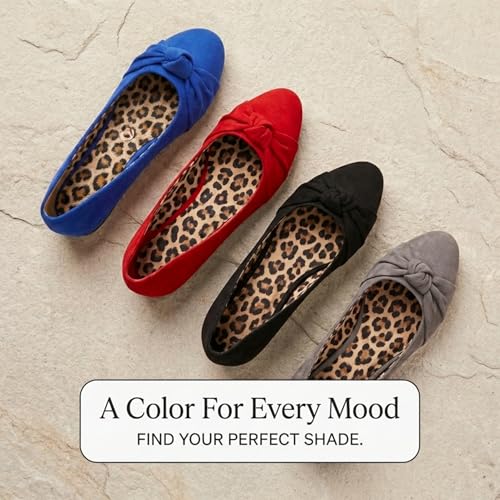 Image of Women's Flats with Knot Front Cute Ballet Flats for Women Casual or Dressy Shoes for Women Comfortable Flats Womens Shoes