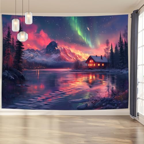 Tapisserie murale paysage de montagne en polyester durable de haute qualité