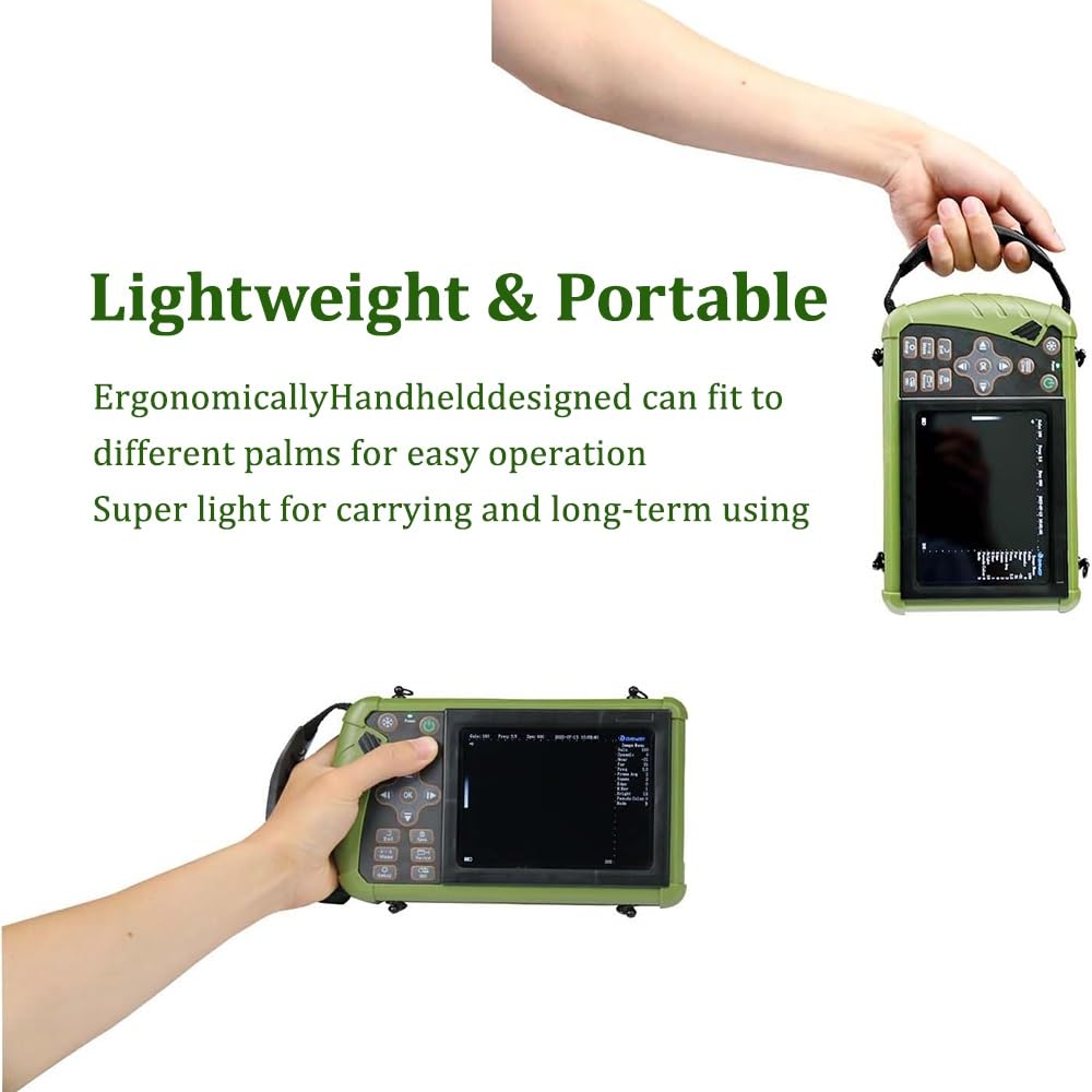 Analizzatore veterinario portatile ad ultrasuoni con sonda 3.5MHz, display a LED da 5,6 pollici per rilevazione di gravidanza in bestiame e animali domestici
