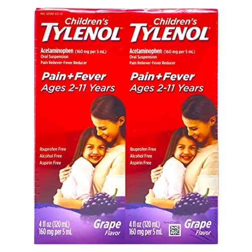 Image of Children's Tylenol Grape Splash Flavored Liquid, 4 Fl. oz., 2 pk. (pack of 2)