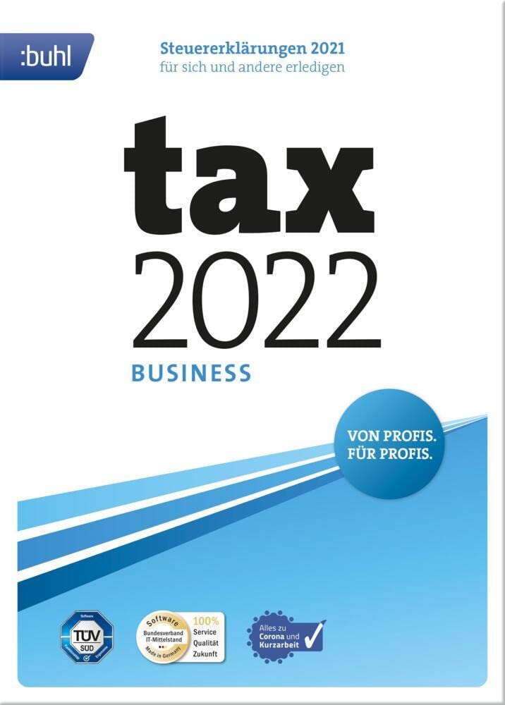 Tax 2022 Business (für Steuerjahr 2021|Standard Verpackung)