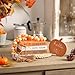 Fall Pumpkin Tiered Tray Decor, Wood Book Stack, Thanksgiving Decorations for Home, Hello Fall Decor Wooden Block Signs for Autumn,Table Decor, Farmhouse for Living Room Kitchen