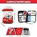 First Aid Kit with 2 pcs Face Mask Earthquake Survival Kit for Emergencies at Home Car Camping Traveling Boat Business, First Aid Kit That is Great for School, Office, Vehicle, Camping and Sports