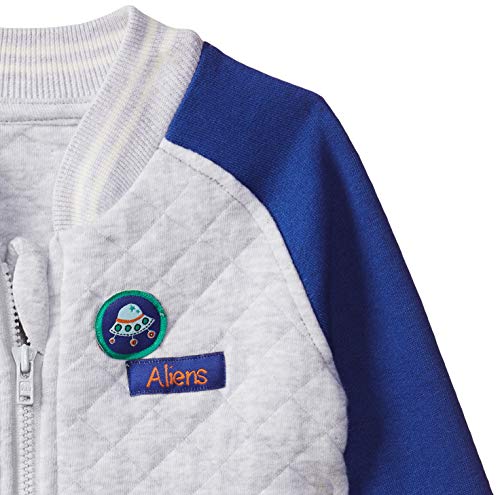 Image of miniklub Boys Navy Blue Solid Padded Jacket